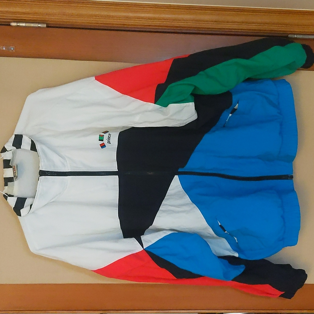 Prince VTG Multicolor Windbreaker Jacket Size XL